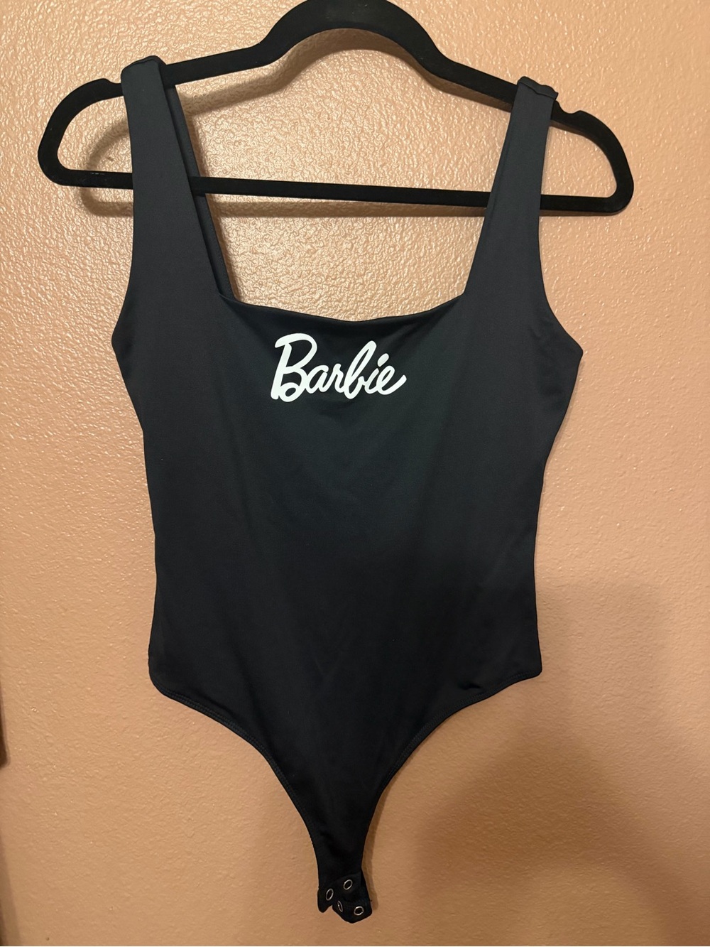 Forever 21 Black Top with Pink Barbie Label